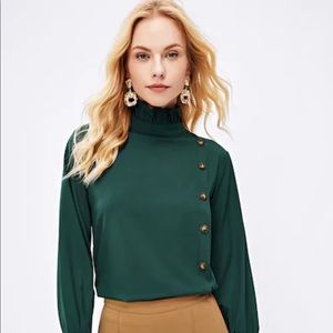 Chic high neck blouse - New with Tags